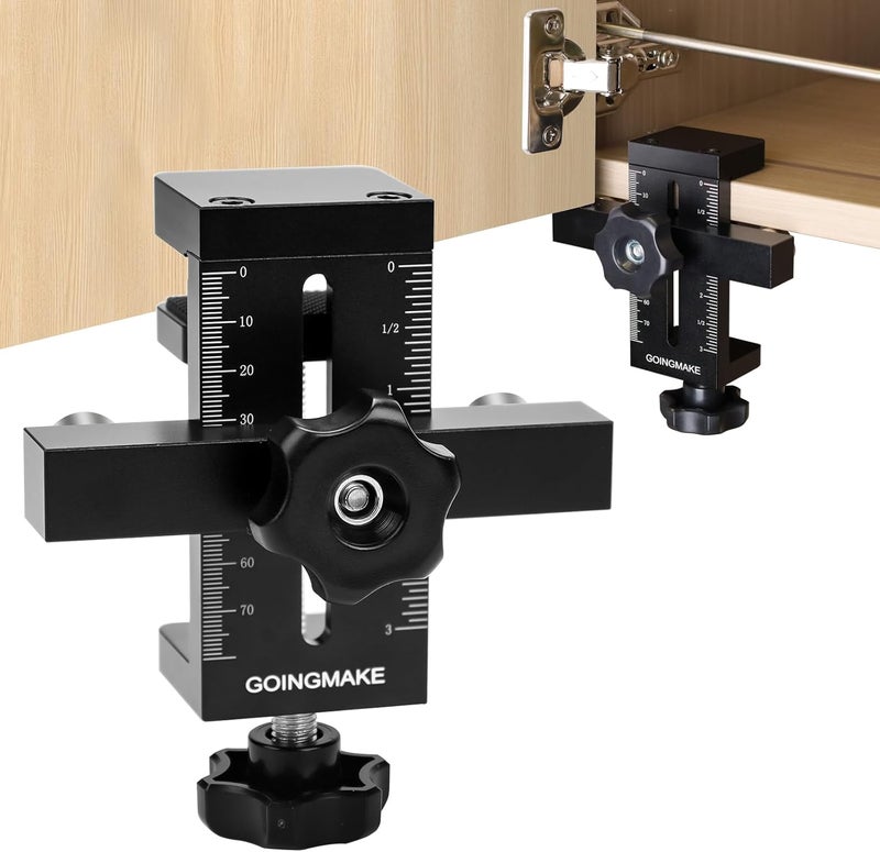 goingmake Cabinet Door Mounting Jig with Quick Edge Positioner,Adjustable Cabinet Door Installation Positioner,Cabinet Door Positioning Tool Jig for Installing Frameless or Face Frame Cabinet Doors - Image 1